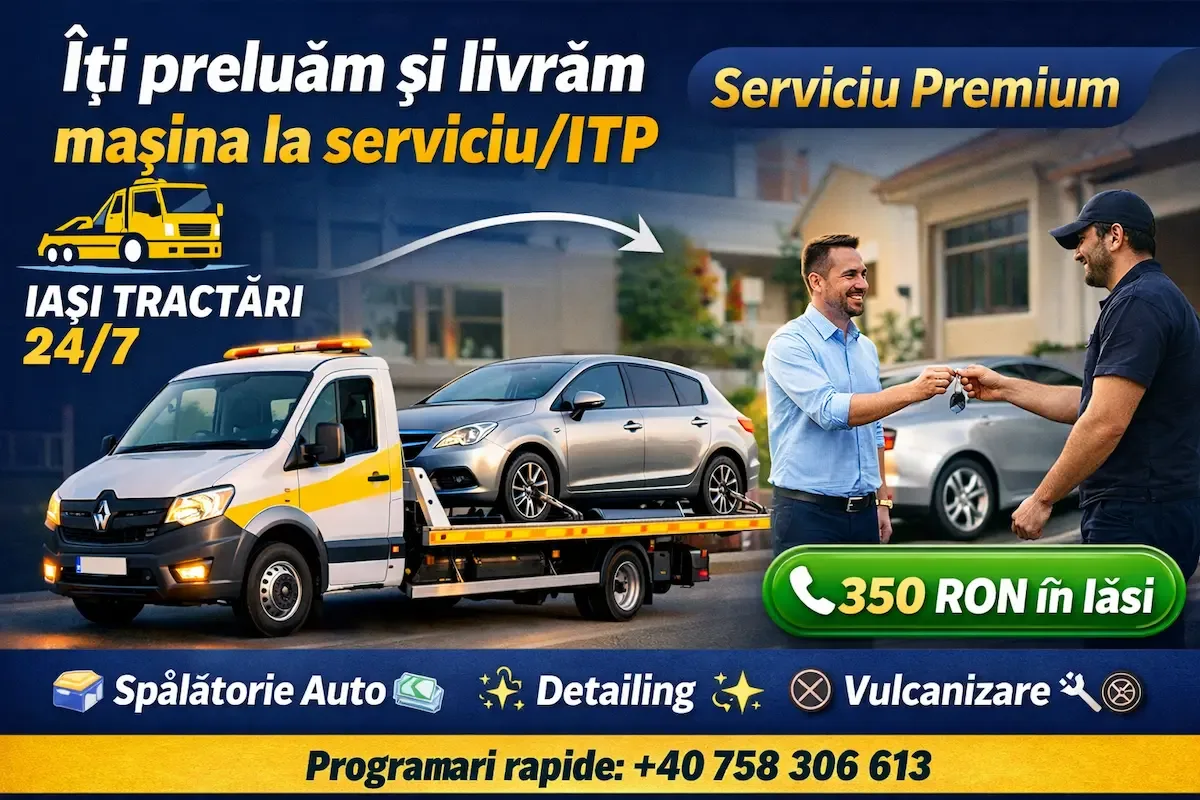 Serviciu premium: preluam masina, o ducem la service/ITP si o aducem inapoi (Iasi)